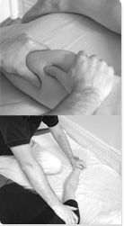 Calf massage (top); Shiatsu for the Lung (bottom)